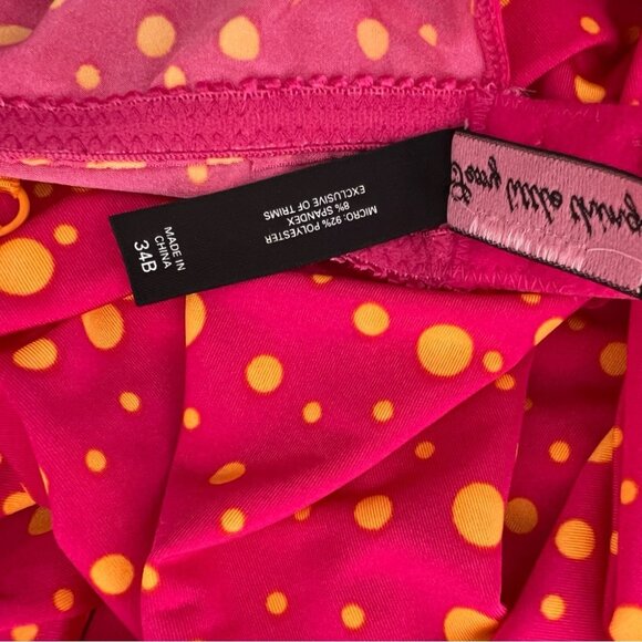 Victoria secret babydoll sexy little things 2000s vintage pink orange polkadot - Picture 11 of 12
